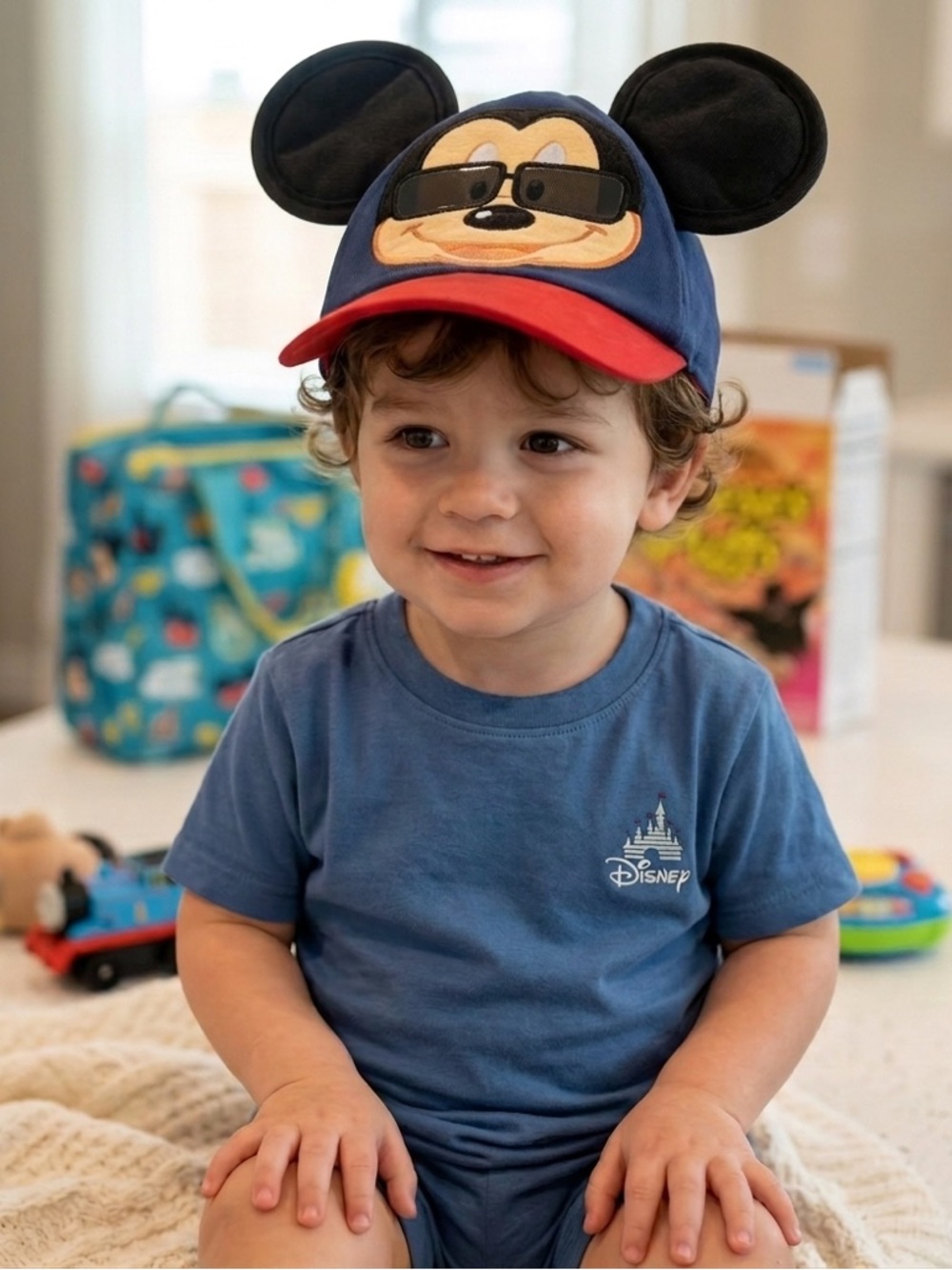 Disney Parks Authentic Navy Toddler Size Sunglasses Hat Mickey Ears